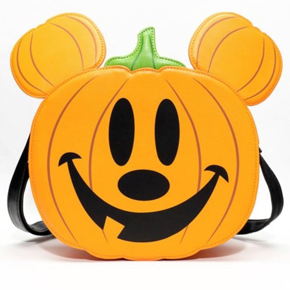 Loungefly Mickey Mouse Jack-o'-Lantern Mickey Crossbody Purse - Picture 1 of 4